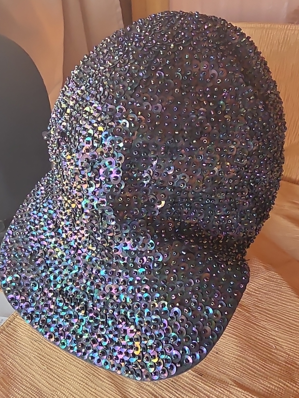 Flying Elephants 90s Iridescent Sequin Baseball Cap - Women's Sparkle Hat